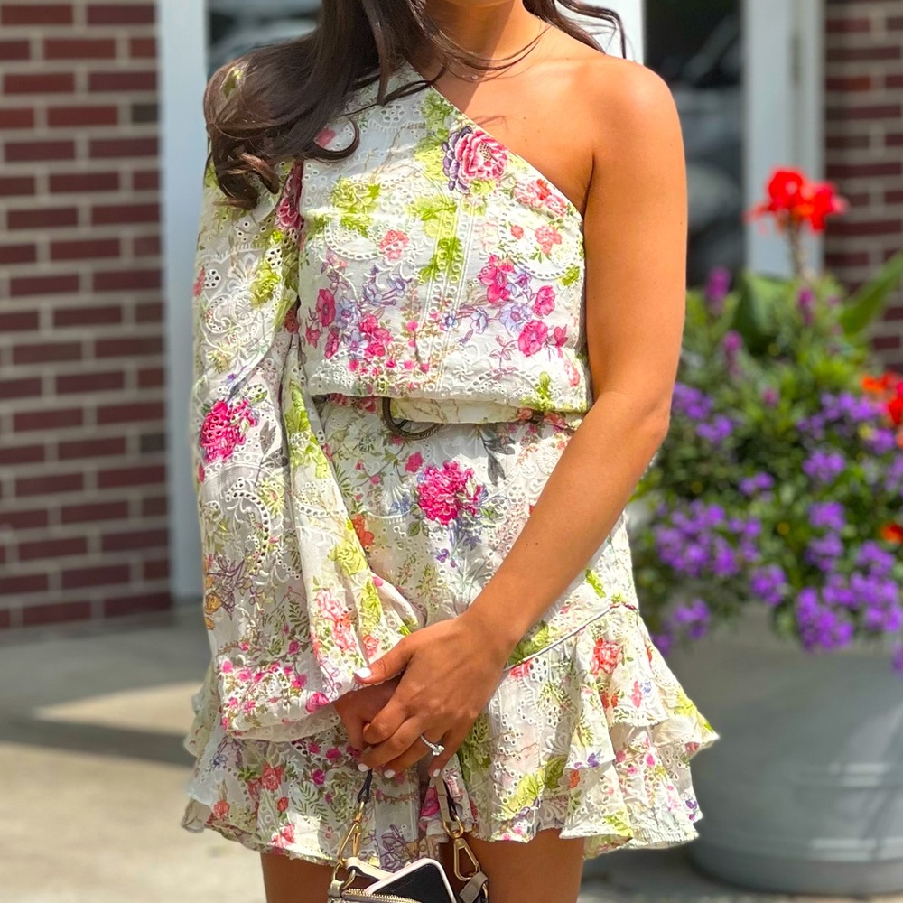 Hemant and Nandita One Shoulder Mini Dress